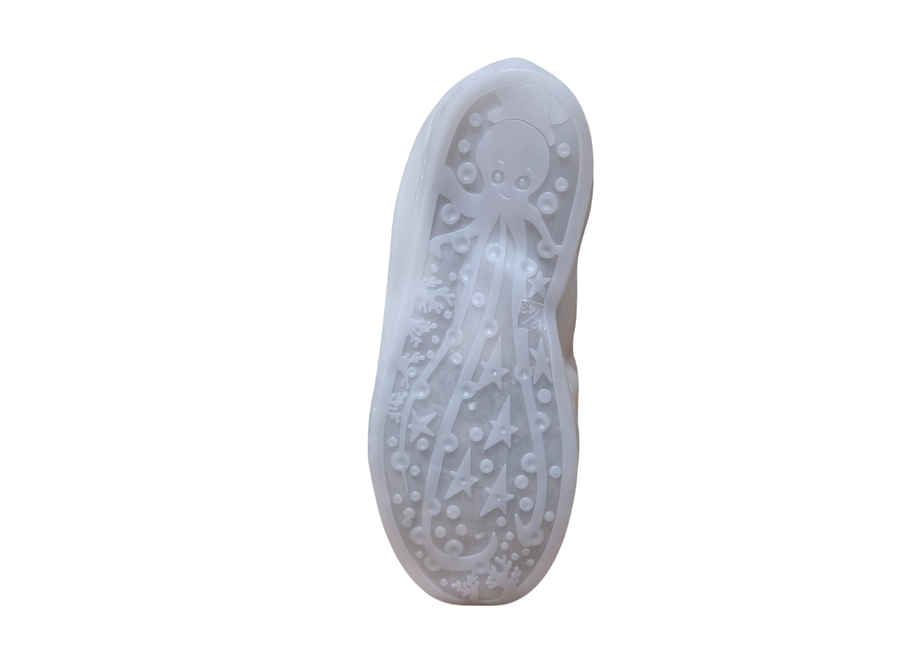 Bottom view of the rain cover's textured sole
